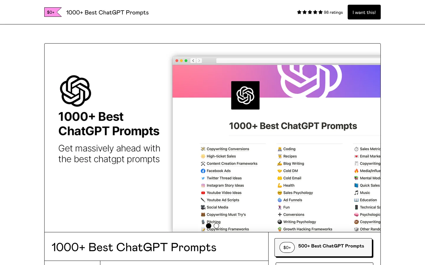 500+ Best ChatGPT Prompts