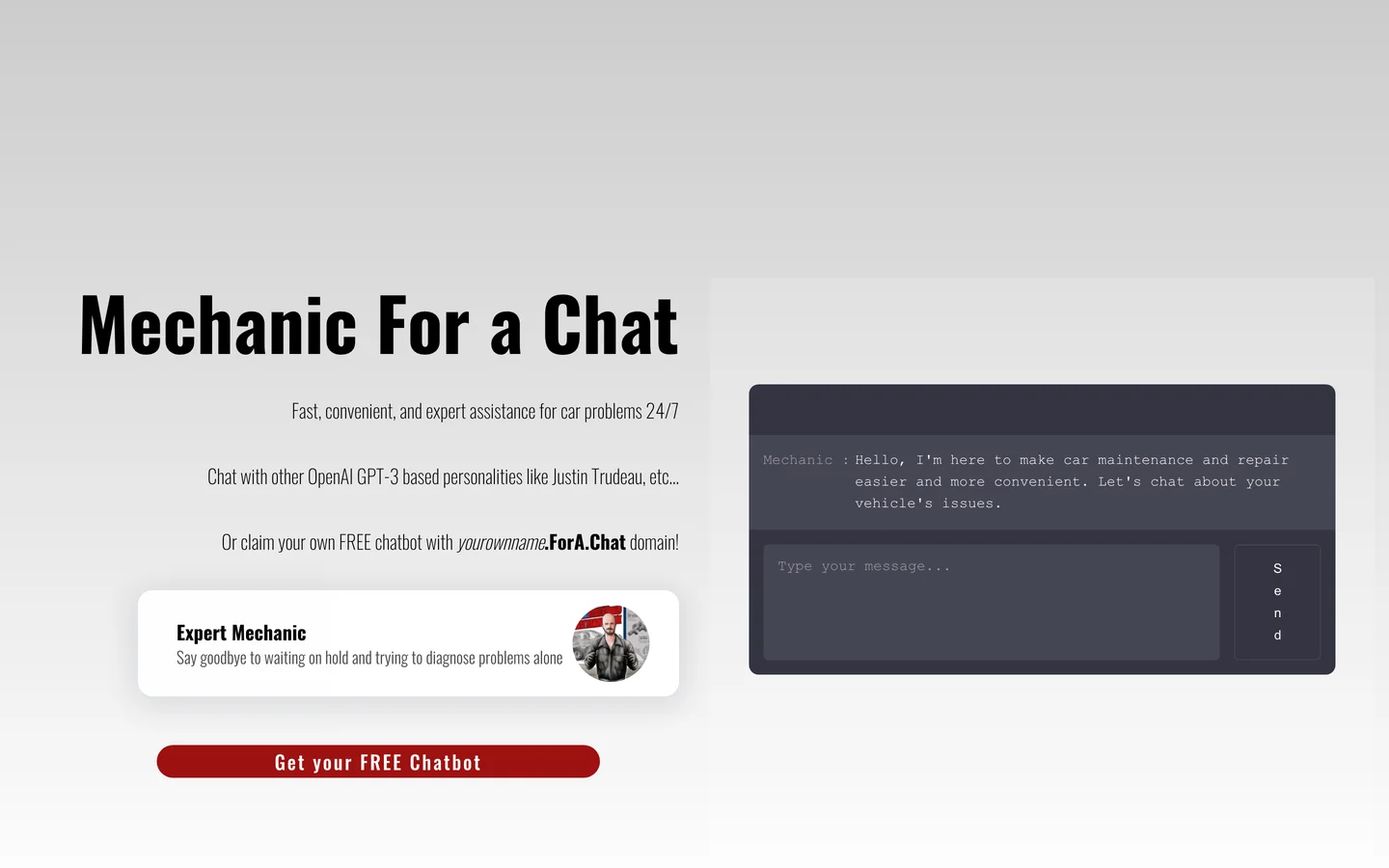 Mechanic For A Chat -