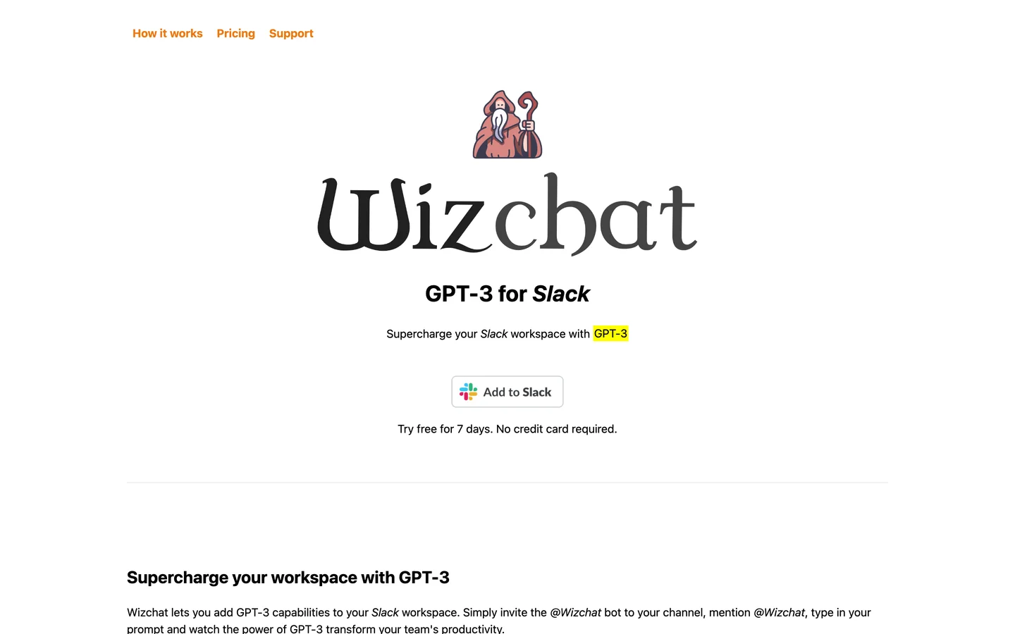 Wiz.chat | GPT-3 For Slack + Much more.