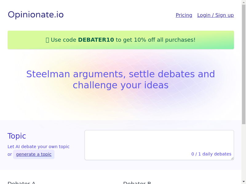 Opinionate: AI-Powered Steel Manning for Better Decision-Making and Stronger Arguments