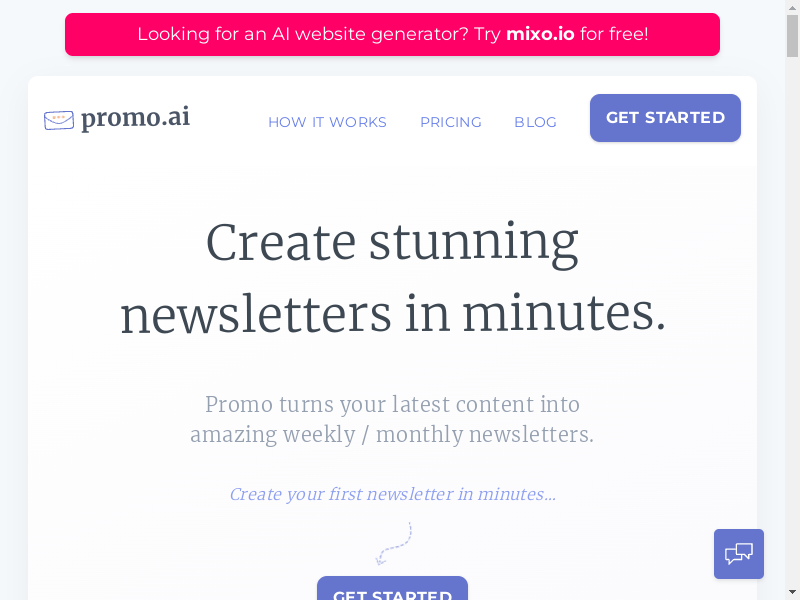 Promo.ai - Newsletters made easy | Home