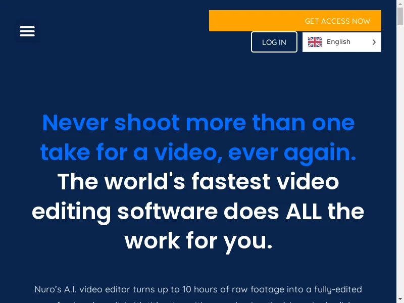 Nuro.video - Fully automated AI video editing software