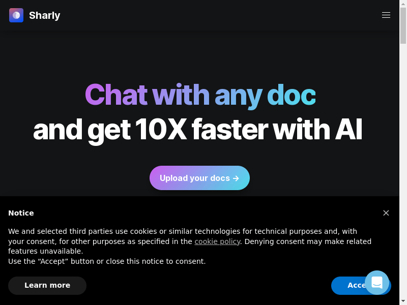 Sharly AI - Chat with any documents with AI