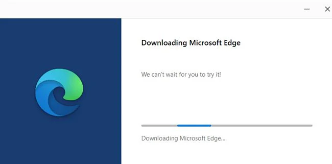 Microsoft Bing downloading process screenshot